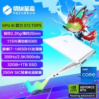 机械革命(MECHREVO)极光X 潮玩版 酷睿i7HX 游戏本笔记本电脑(i7-14650HX 32G 1T RTX5060 2.5K屏 300Hz 海盐白)