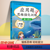 数学 小学通用 [正版]二年级上下册应用题数学思维强化训练同步练习题 小学2年级下上册应用题举一反三专项训练奥数解决问题
