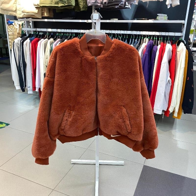 NIKE耐克外套运动休闲保暖双面穿立领女装夹克FB8693-832 D