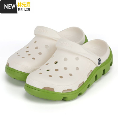 林先森ATH洞洞鞋男夏季外穿包头洞洞拖鞋软底防滑沙滩鞋学生大码凉鞋拖鞋