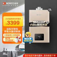 能率(NORITZ)13升燃气热水器GQ-13W38AFEX 智能操控 水量伺服器 天然气热水器 恒温热水器