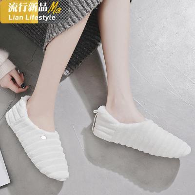 2019新款秋冬季棉拖鞋月子鞋产妇孕妇家用室内木地板软底包跟卧室知义(ZHIYI)