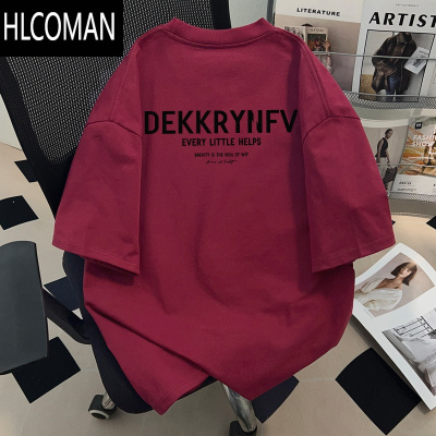 HLCOMAN美式复古t恤短袖男款夏季潮流设计百搭宽松炸街半袖上衣