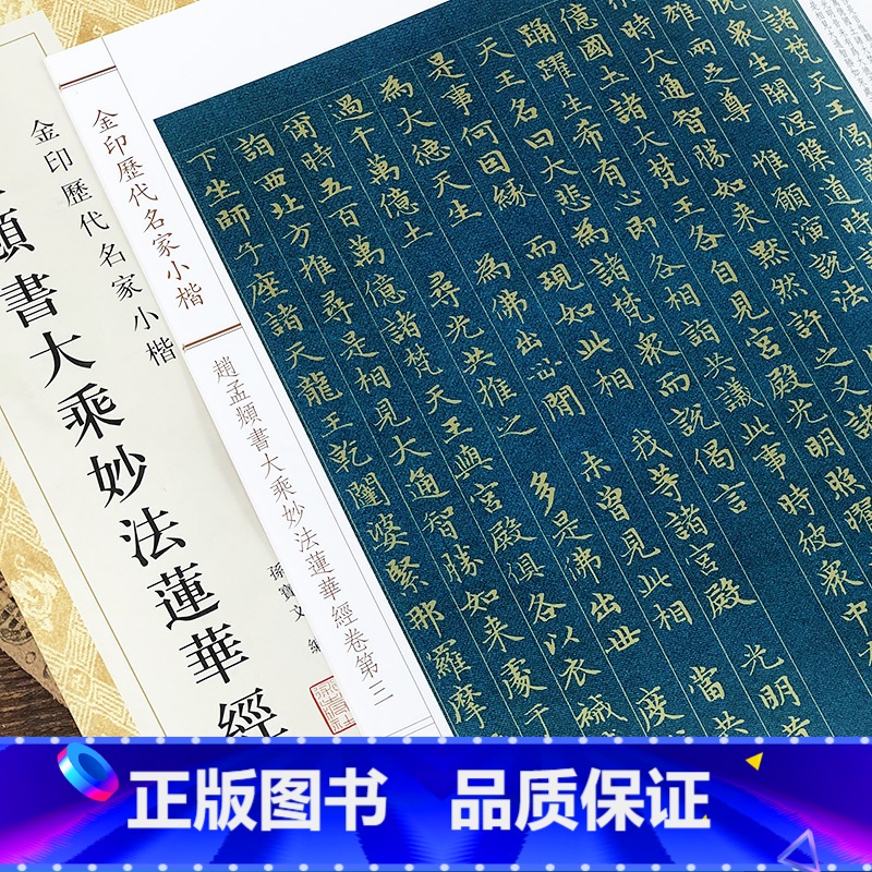 [正版]赵孟頫书大乘妙法莲华经卷第三 金印历代名家小楷 精选历代书法大师创作成人学生毛笔书法自学习临摹鉴赏练字帖范本孙