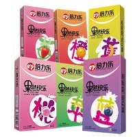 倍力乐果然快乐系列水果味避孕套10只装光面润滑超薄款中号水果香型0.01安全套夫妻性生活成人情趣计生性用品男性系列