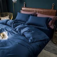 家柏饰(CORATED)60支长绒棉四件套全棉全棉贡缎刺绣欧式床上用品双人简约床单被套