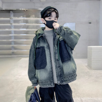 儿童装男童加厚外套秋冬款新款冬季时髦衣服男孩加绒牛仔外套