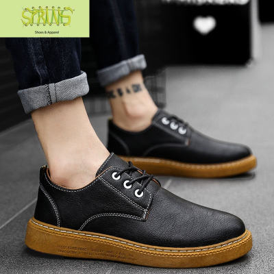 春季工装鞋男士韩版潮流休闲马丁靴子男英伦百搭厚底大头皮鞋潮鞋语娄