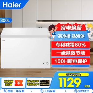 海尔(Haier)300升家用卧式冰柜 冷柜 减霜80% BC/BD-300GHD