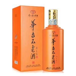 茅台 不老酒 搏系列 53度酱香配制白酒 (黄)500ml*1瓶 单瓶装购买满2瓶送酒袋