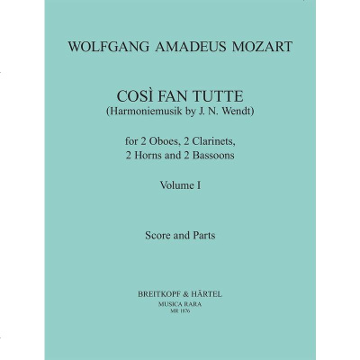 大熊乐谱书莫扎特女人心K588卷一管乐八重奏MozartCosifantutte2Oboes