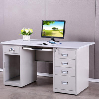 绵冠(MIANGUAN) 1.2m钢制办公桌职员工财务桌带键盘托架电脑桌