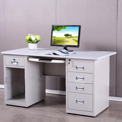 绵冠(MIANGUAN) 1.2m钢制办公桌职员工财务桌带键盘托架电脑桌