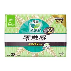 花王乐而雅卫生巾30片*6包零触感超丝薄225mm组合套装 单套价