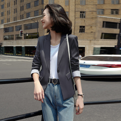 西装外套女设计感小众2019初秋新款时尚韩版收腰修身西服面试正装
