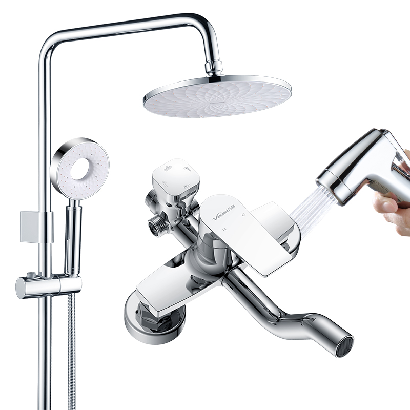万和卫浴 淋浴花洒套装家用精铜龙头淋浴器浴室淋雨花洒喷头