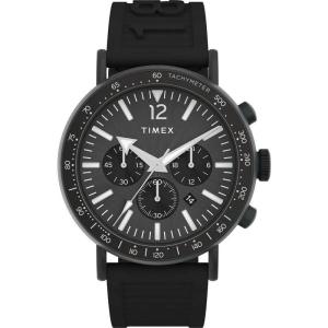 Timex/天美时石英计时码表黑盘 chronograph 腕表男女通用商务休 Black