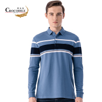 鳄鱼恤CROCODILE 秋季新品男装时尚舒适条纹长袖polo衫 顺丰发货 BA-53505