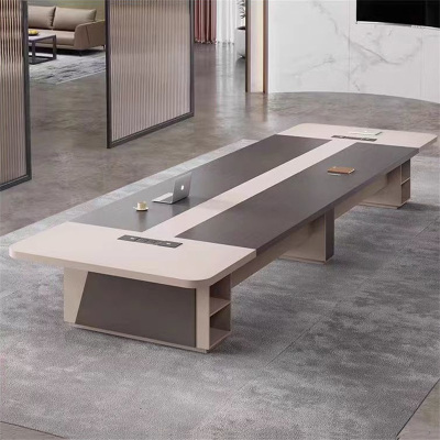 易企采 550*150*75CM会议桌不含椅 会议室办公桌简约现代商务洽谈办公室大型长条桌