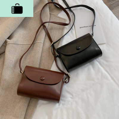春夏上新chic复古小包包女新款2020潮韩版时尚简约百搭单肩斜挎包NEW LAKE女斜挎包