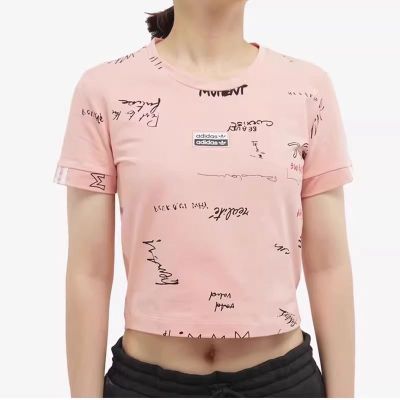 ADIDAS阿迪达斯三叶草短袖T恤运动休闲针织圆领女装GD3059 Z