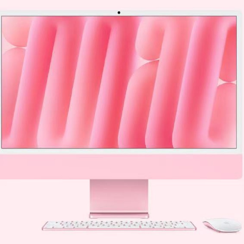 Apple/苹果AI电脑/2024款 iMac 24英寸粉色4.5K屏 M4(10+10核) 16G 256G一体式电脑 MWV43CH/A