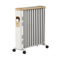 艾美特取暖器黑金刚家用办公室13片电暖气片电热油汀油酊办公室宿舍电暖器加湿烘衣架 13片 机械式