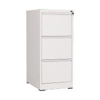 臻远 ZYJJ-800143文件挂劳柜卡箱办公资料柜矮柜A4FC挂快捞柜立式抽屉柜 纯白三抽鹅颈拉手