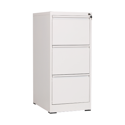 臻远 ZYJJ-800143文件挂劳柜卡箱办公资料柜矮柜A4FC挂快捞柜立式抽屉柜 纯白三抽鹅颈拉手