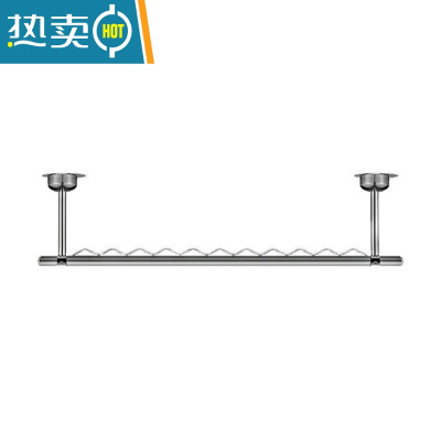 敬平阳台固定式304不锈钢波浪防风晒衣架顶装晾衣杆单杆晒衣杆 (304波浪杆)1.4米+高20CM