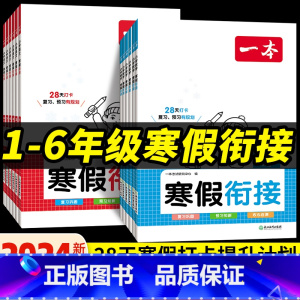 数学 小学五年级 [正版]2024版一本寒假衔接作业语文数学一年级二年级三四五六年级寒假作业人教版阅读口算字帖寒假提升学