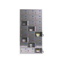 戴劲 201不锈钢碗柜餐盘柜食堂餐具收纳储存柜碗碟存放柜储物柜24门柜