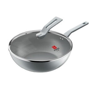 三禾炒锅30cm耐磨耐用易清洁烹饪无忧钻石钛陶不粘锅LC30U4