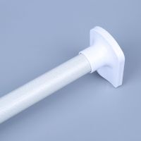 窗帘架免打孔卧室飘窗挂钩式单杆窗帘杆伸缩杆升缩杆晾衣架浴帘杆 三维工匠 不锈钢4.1-4.6米大脚30环1支架浴杆