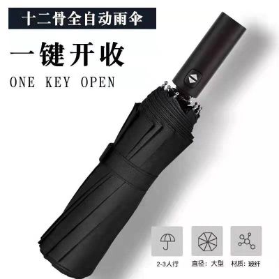 雨伞男女全自动伞超大号双人三折折叠加固晴雨两用学生加大号
