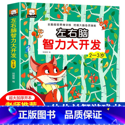 [2-3岁]左右脑智力开发 [正版]强大脑思维逻辑训练儿童左右脑智力潜能大开发2-3-4-5-6岁宝宝益智早教书籍幼儿园