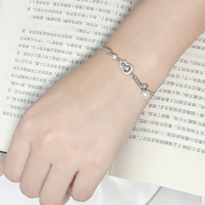 北京黄金女士925银日韩风格手链送恋人独特设计潮流镶嵌