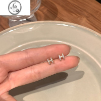 JiMiDoRa|小巧精致H字母耳钉女2023新款洋气高级感小众气质银针耳饰