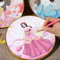 儿童钻石贴画小学生diy公主水晶贴手工制作女孩益智粘贴玩具