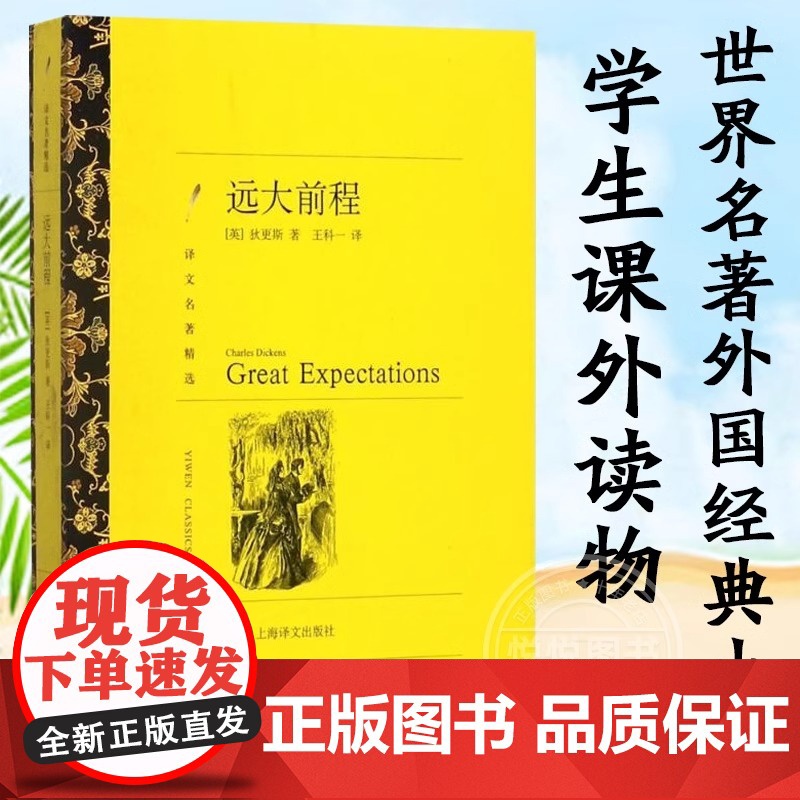 [正版]远大前程 狄更斯经典文学名著六七八九年级中小学生课外阅读书籍寒暑假书外国经典读物原著世界名著文学小说