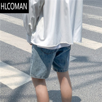 HLCOMAN夏季牛仔短裤男港风潮牌帅气直筒五分裤ins潮流宽松百搭沙滩中裤