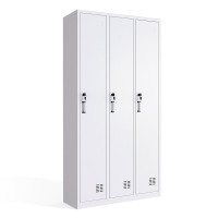 慧采云 办公家具优质钢制常规三门办公柜铁皮柜更衣柜柜子收纳柜储物柜900*420*1800mm