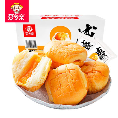 爱乡亲咸蛋黄夹心面包2500g营养早餐糕点整箱小面包休闲零食小吃5斤装