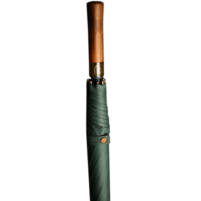 半自动全玻纤伞架 加厚黑胶伞布 原木手柄 YF-L2021003 晴雨两用伞