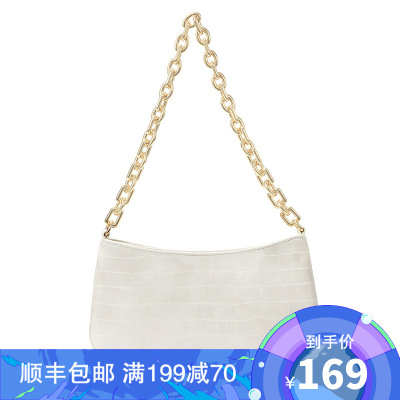 CAMILA&KORALI旗舰店小ck2021新款精品女包包单肩手提腋下链条鳄鱼纹春季时尚小众百搭潮流