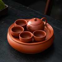 苏氏陶瓷(SUSHI CERAMICS)紫砂西施壶4杯配紫砂蓄水茶盘功夫茶具便捷茶具套装