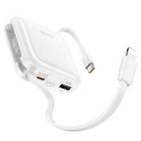 浩酷(HOCO) CJ25 22.5W+PD20W全兼容带线移动电源 (10000mAh)(3C)(A+)白色