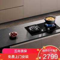 老板(Robam)[防干烧+双边定时+烟灶联动]51B0AS燃气灶5.2kW煤气灶70%热效率灶具灶台猛火灶 天然气