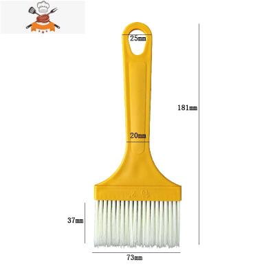 食品烘焙硬毛刷子塑料家用食物厨房烧烤酱汁烙饼可高温 敬平 特2号油刷(刷宽7.3cm) 两只装