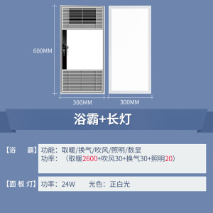 雷士照明NVC智能双电机取暖暖风模块集成吊顶按键式设计